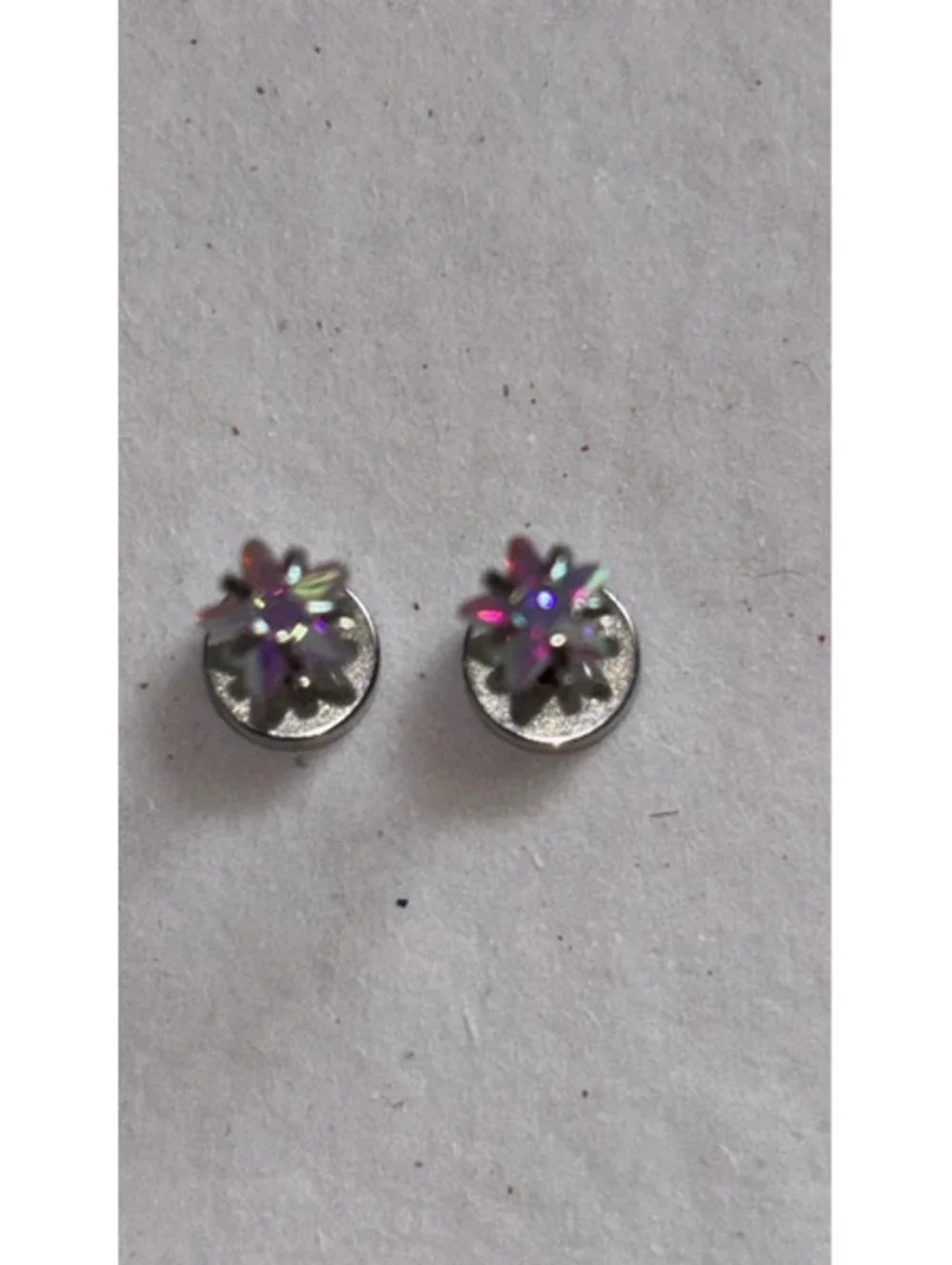 Iridescent Star Crystal Stud Earrings